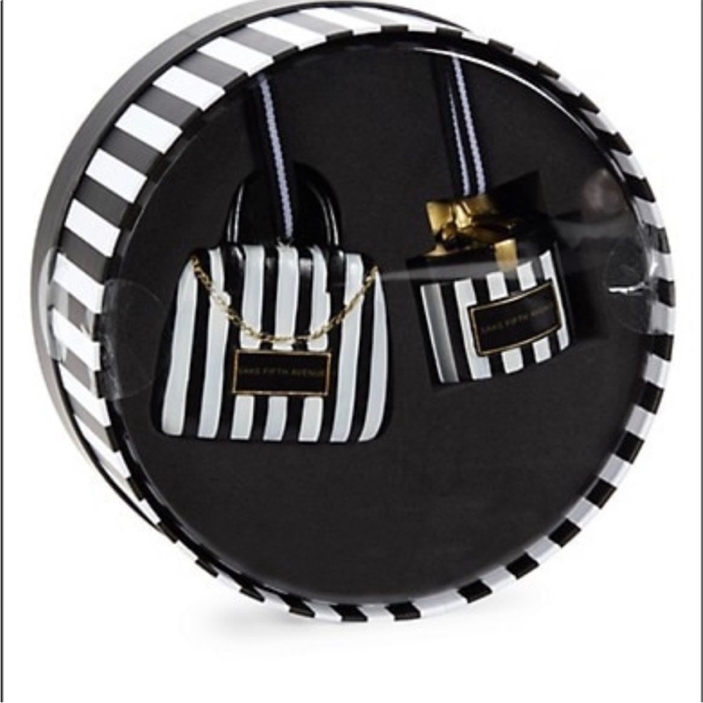 Saks Fifth Avenue Black/White/Gold Ornaments